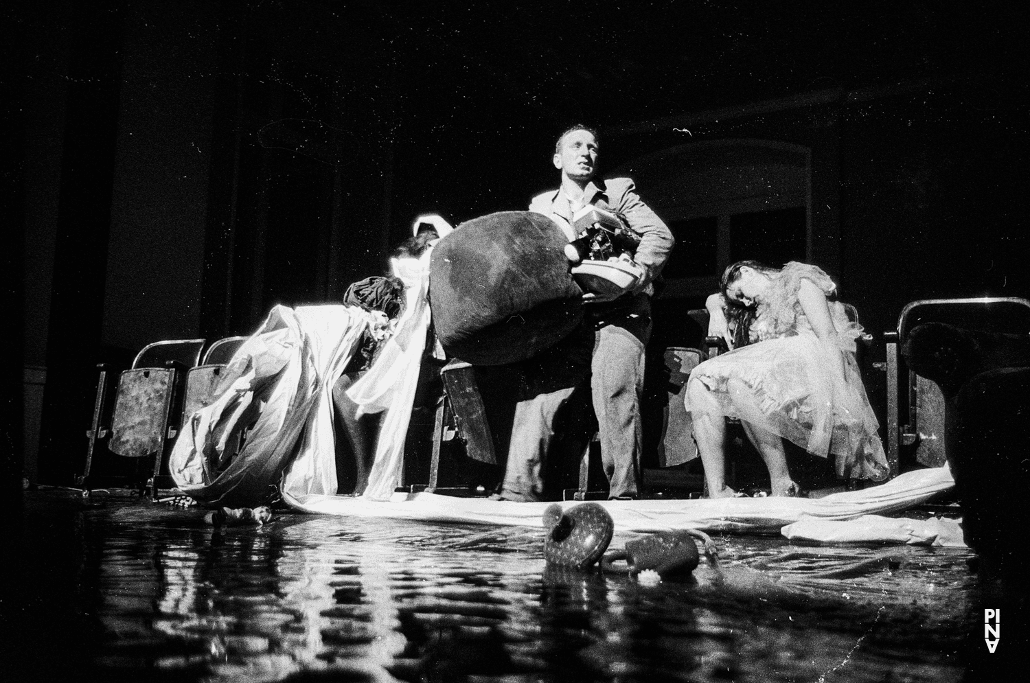 Hans Dieter Knebel and Josephine Ann Endicott in “He Takes Her by The Hand and Leads Her Into the Castle, The Others Follow” by Pina Bausch, season 1977/78