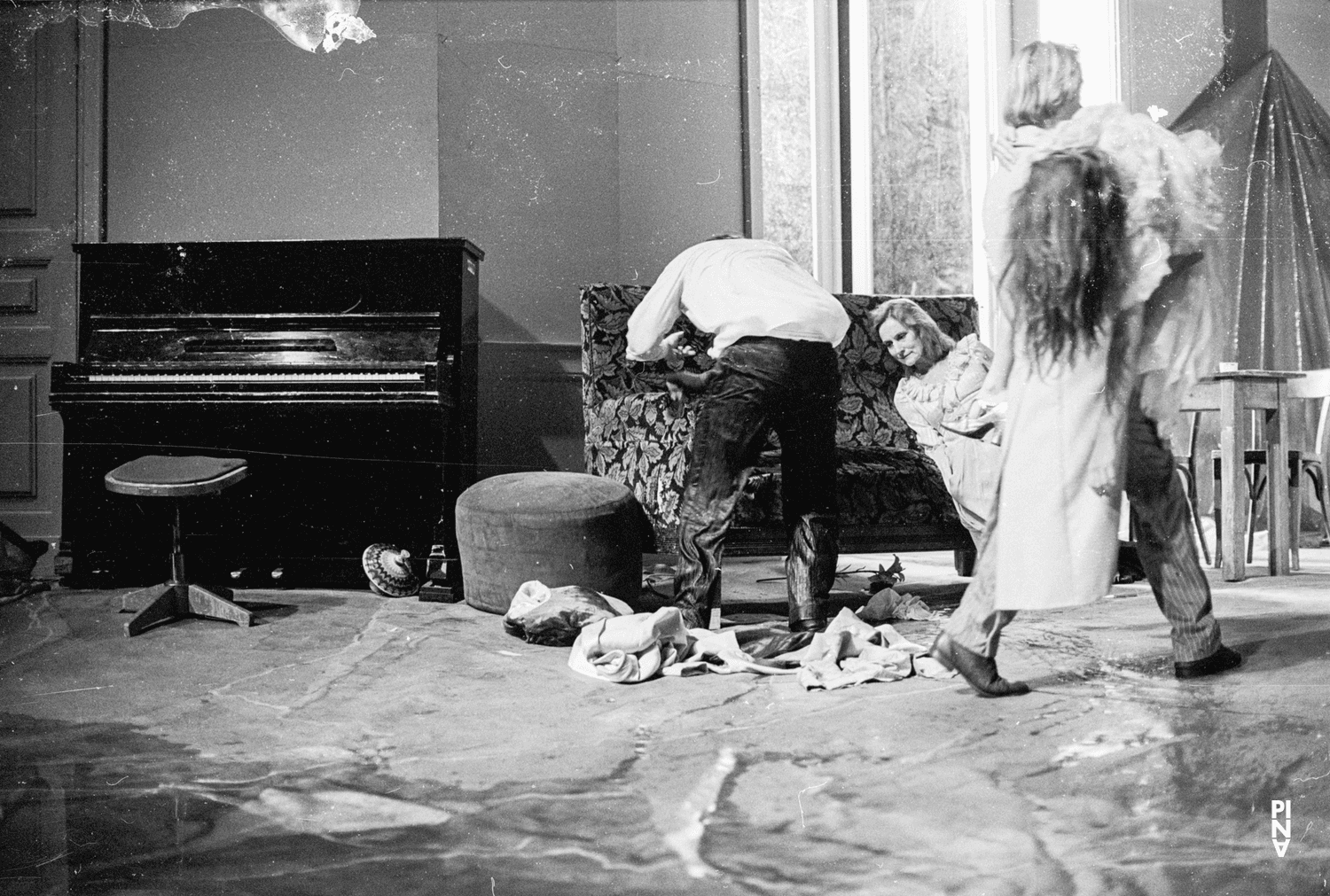 Dominique Mercy and Soňa Červená in “He Takes Her by The Hand and Leads Her Into the Castle, The Others Follow” by Pina Bausch, season 1977/78