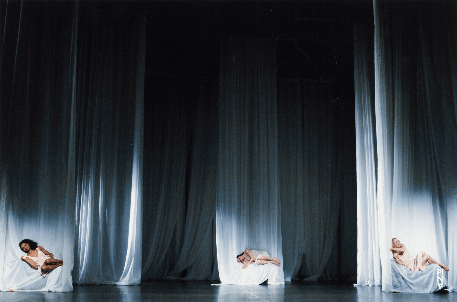 Regina Advento, Julie Anne Stanzak and Julie Shanahan in “'Sweet Mambo'” by Pina Bausch at Schauspielhaus Wuppertal, season 2007/08