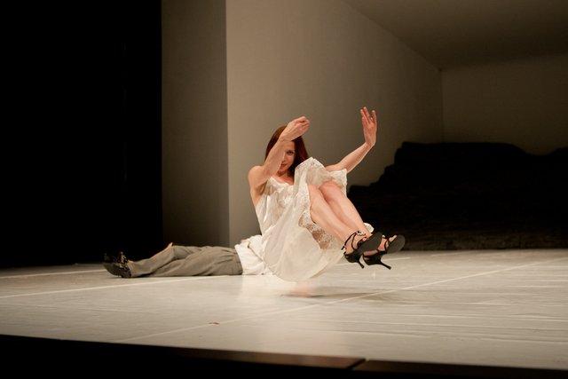 Anna Wehsarg in “Masurca Fogo” by Pina Bausch with Tanztheater Wuppertal at Opernhaus Wuppertal (Germany), Sept. 19, 2012