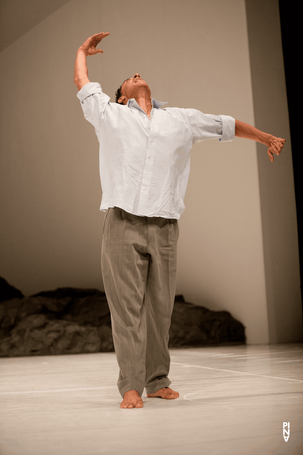 Fernando Suels Mendoza in “Masurca Fogo” by Pina Bausch with Tanztheater Wuppertal at Opernhaus Wuppertal (Germany), Sept. 19, 2012
