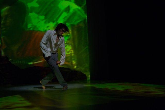 Pablo Aran Gimeno dans « Masurca Fogo » de Pina Bausch avec Tanztheater Wuppertal à l'Opernhaus Wuppertal (Allemagne), 24 mars 2015