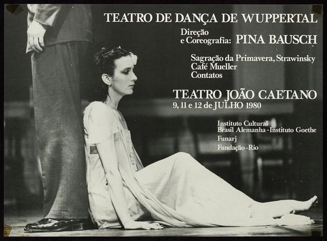 Affiche de « Café Müller », « Kontakthof » et « Le Sacre du printemps » de Pina Bausch à Rio de Janeiro, 9 juil. 1980 – 12 juil. 1980