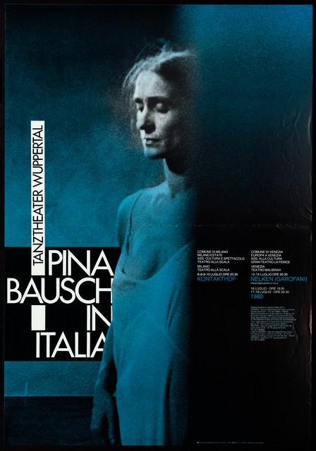 Affiche de « 1980 – Une pièce de Pina Bausch », « Kontakthof » et « Nelken (Les oeillets) » de Pina Bausch à Milan et Venise, 6 juil. 1983 – 18 juil. 1983