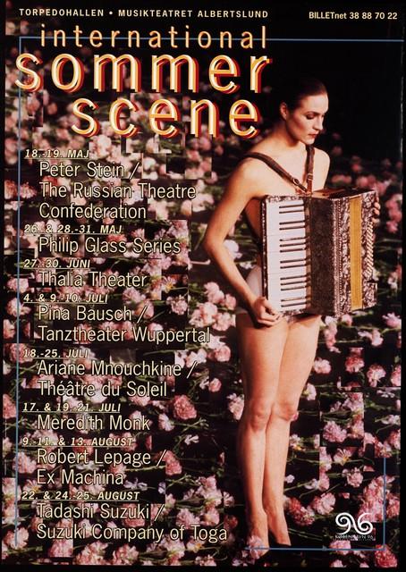 Affiche de « Nelken (Les oeillets) » et « Viktor » de Pina Bausch à Copenhague, 4 juil. 1996 – 10 juil. 1996