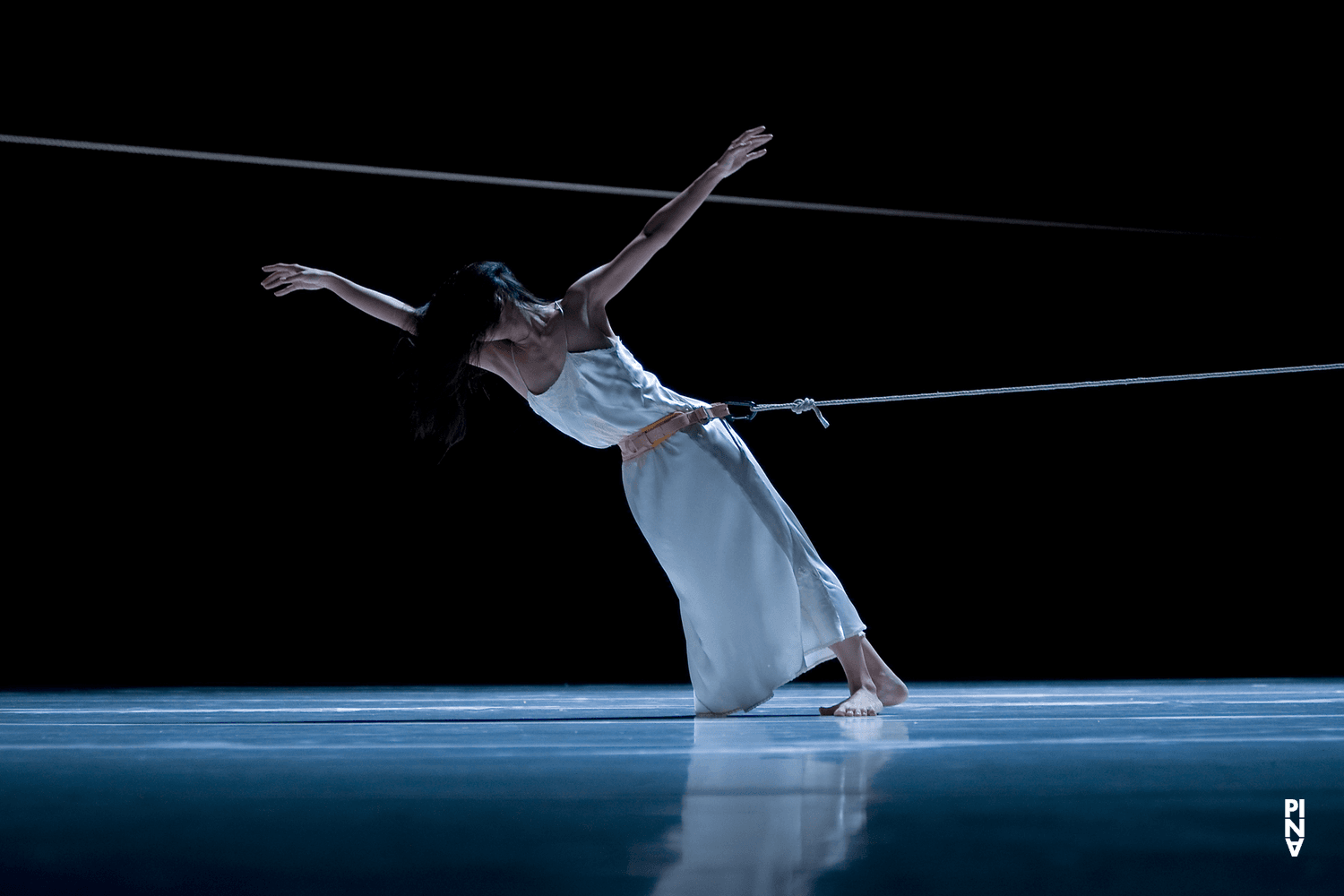 Tsai-Chin Yu in “"... como el musguito en la piedra, ay si, si, si ..." (Like Moss on the Stone)” by Pina Bausch with Tanztheater Wuppertal at Opernhaus Wuppertal (Germany), June 11, 2009