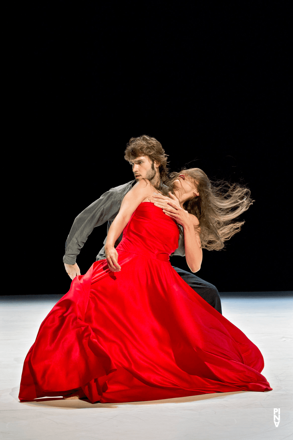 Clémentine Deluy and Pablo Aran Gimeno in “"... como el musguito en la piedra, ay si, si, si ..." (Like Moss on the Stone)” by Pina Bausch with Tanztheater Wuppertal at Théâtre de la Ville Paris (France), June 21, 2011