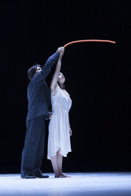 Silvia Farias Heredia and Rainer Behr in “"... como el musguito en la piedra, ay si, si, si ..." (Like Moss on the Stone)” by Pina Bausch with Tanztheater Wuppertal at Opernhaus Wuppertal (Germany), Sept. 25, 2014