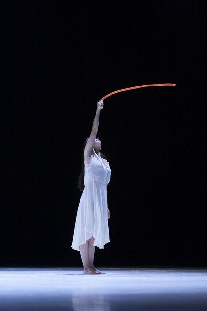 Silvia Farias Heredia in “"... como el musguito en la piedra, ay si, si, si ..." (Like Moss on the Stone)” by Pina Bausch with Tanztheater Wuppertal at Opernhaus Wuppertal (Germany), Sept. 25, 2014