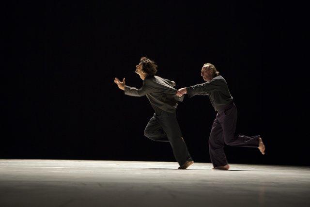 Dominique Mercy and Rainer Behr in “"... como el musguito en la piedra, ay si, si, si ..." (Like Moss on the Stone)” by Pina Bausch with Tanztheater Wuppertal at Opernhaus Wuppertal (Germany), Sept. 25, 2014