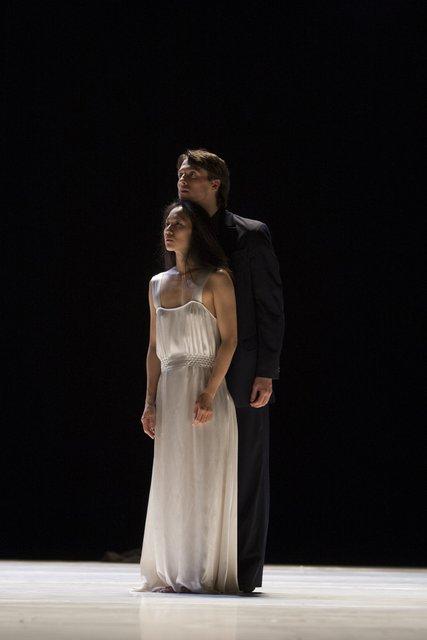Aleš Čuček and Tsai-Chin Yu in “"... como el musguito en la piedra, ay si, si, si ..." (Like Moss on the Stone)” by Pina Bausch with Tanztheater Wuppertal at Opernhaus Wuppertal (Germany), Sept. 25, 2014