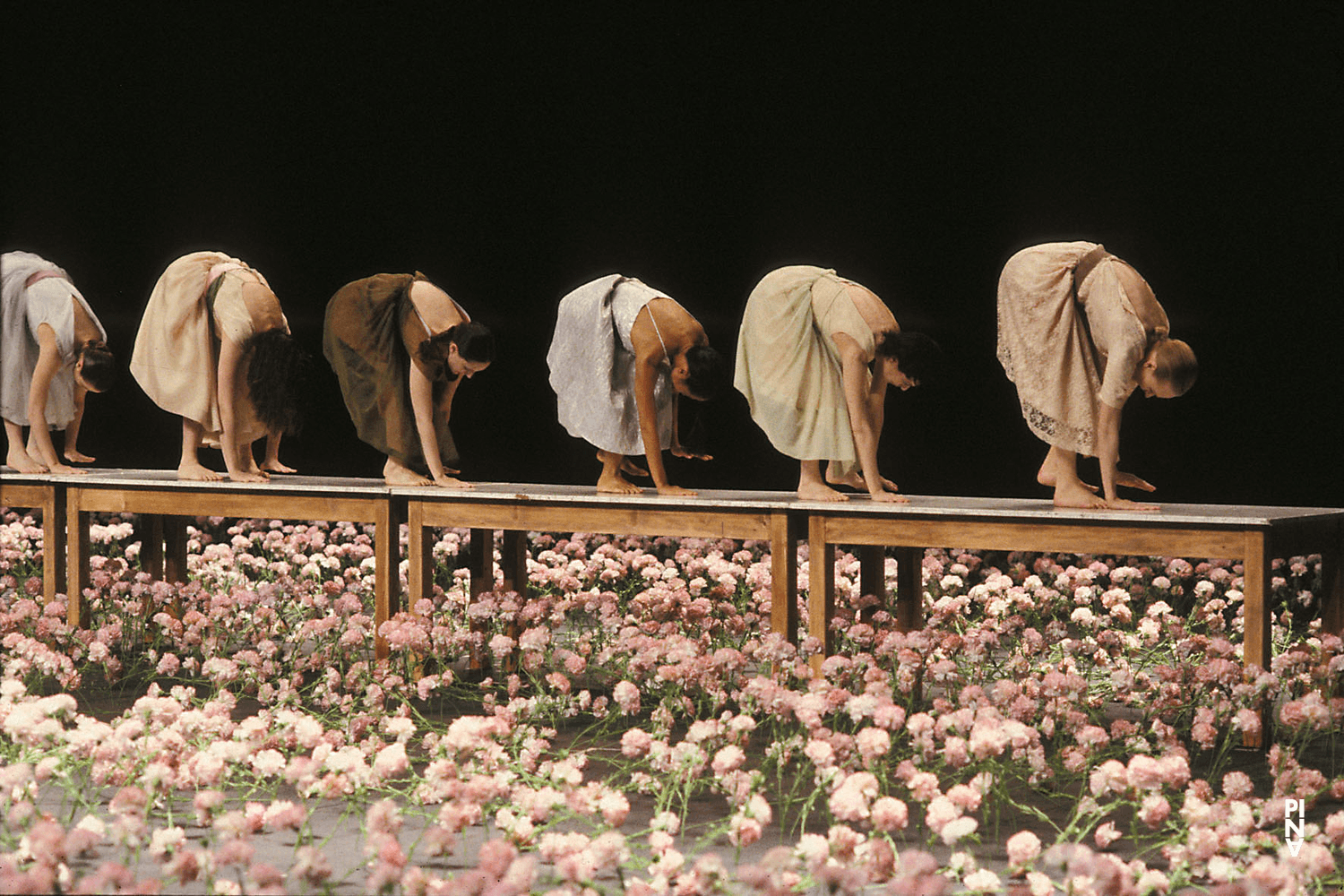 “Nelken (Carnations)” by Pina Bausch with Tanztheater Wuppertal at Théâtre de la Ville Paris (France), May 26, 1990