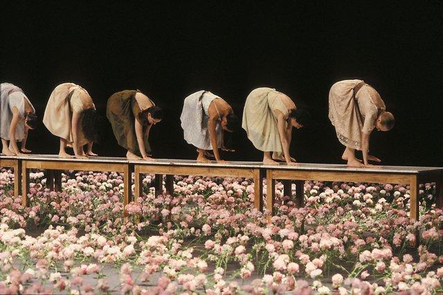 “Nelken (Carnations)” by Pina Bausch with Tanztheater Wuppertal at Théâtre de la Ville Paris (France), May 26, 1990