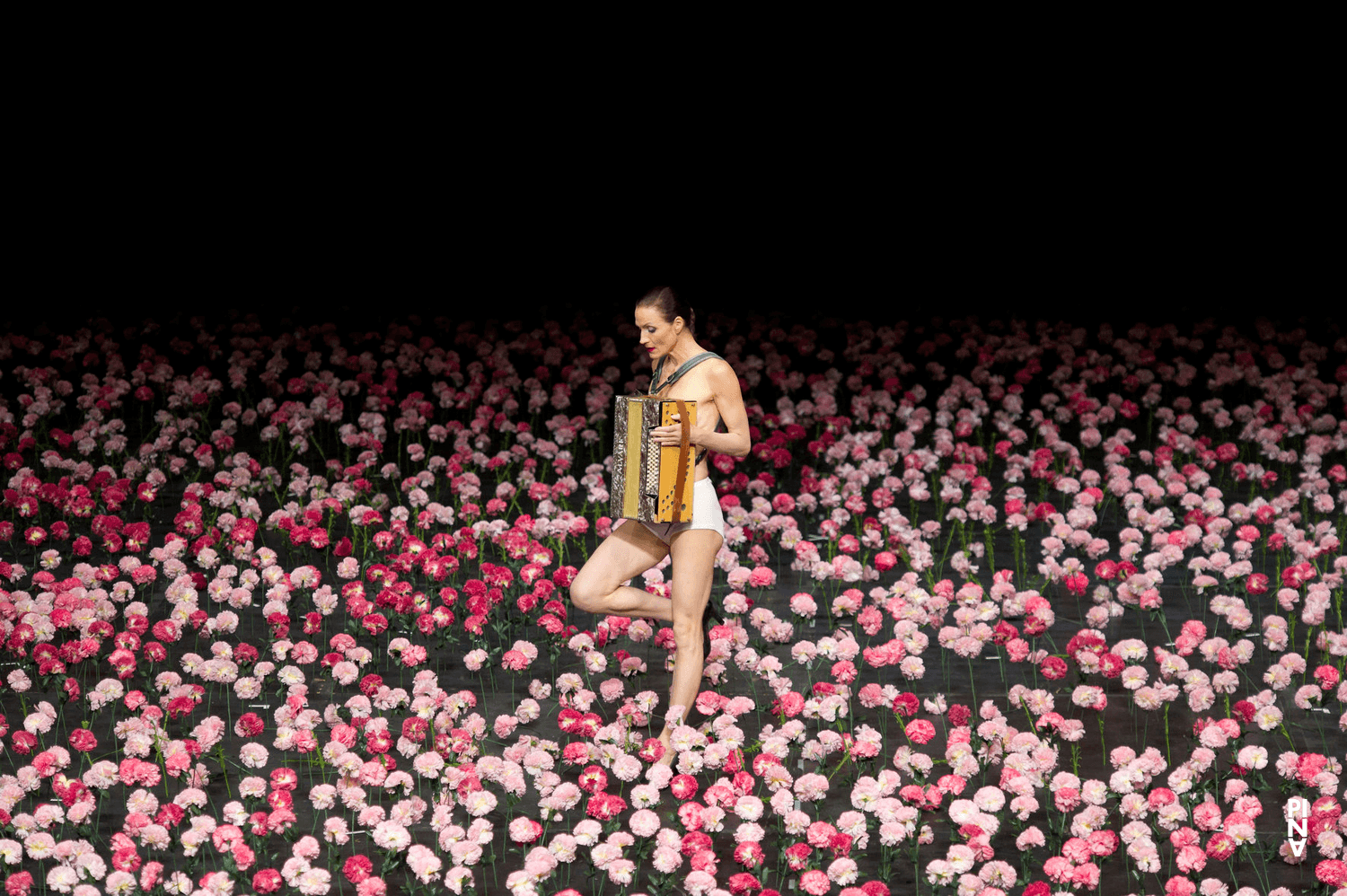 Julie Anne Stanzak in “Nelken (Carnations)” by Pina Bausch with Tanztheater Wuppertal at Opéra de Lyon (France), Sept. 14, 2010