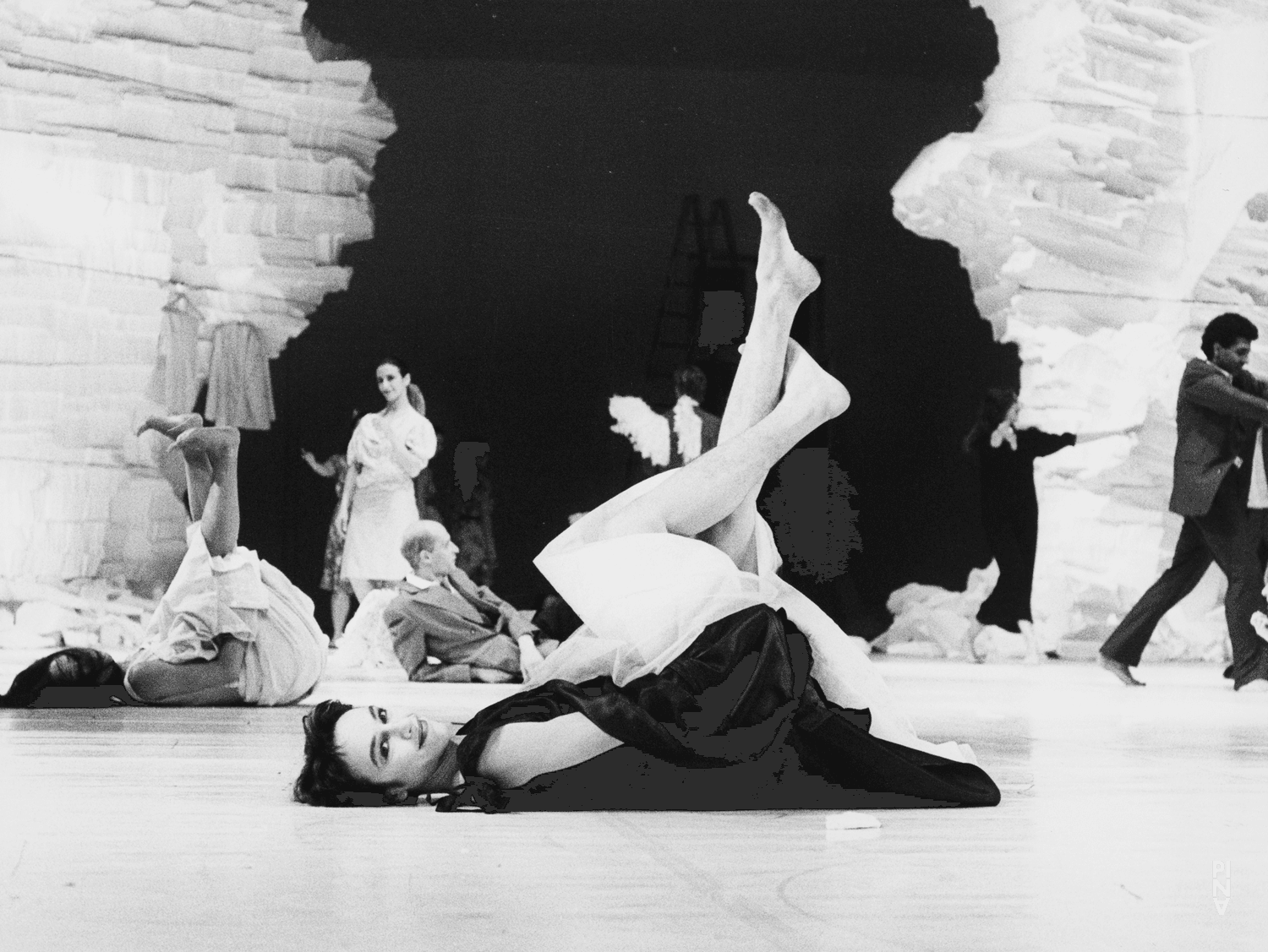 Anne Martin, Jakob Haahr Andersen and Rolando Brenes Calvo in “Renate wandert aus (Renate Emigrates)” by Pina Bausch