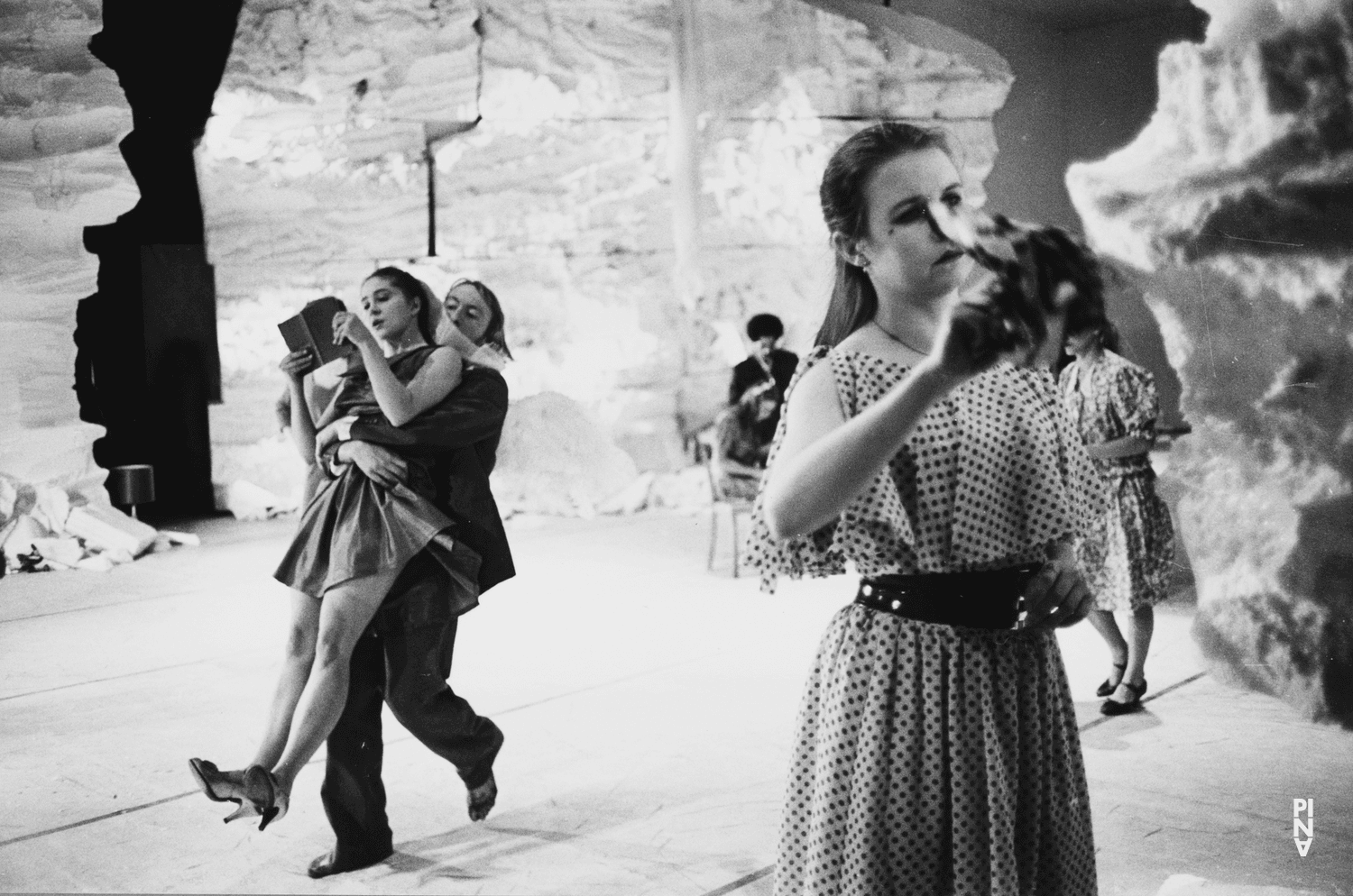 Josephine Ann Endicott, Dominique Mercy and Tjitske Broersma in “Renate wandert aus (Renate Emigrates)” by Pina Bausch, Dec. 30, 1977