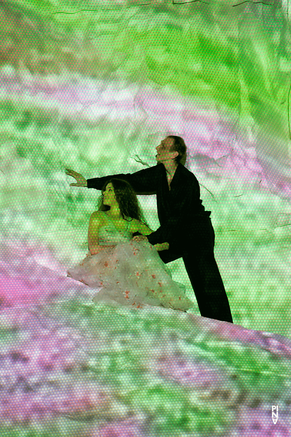 Andrey Berezin and Mélanie Maurin in “Rough Cut” by Pina Bausch with Tanztheater Wuppertal at Schauspielhaus Wuppertal (Germany), April 14, 2005