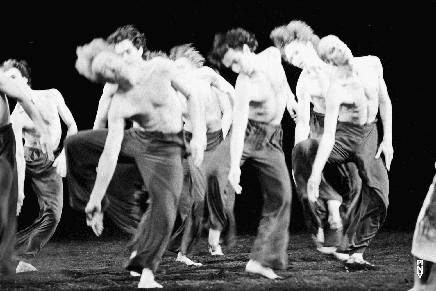 Dominique Mercy and Jakob Haahr Andersen in “The Rite of Spring” by Pina Bausch at Opernhaus Wuppertal, season 1981/82