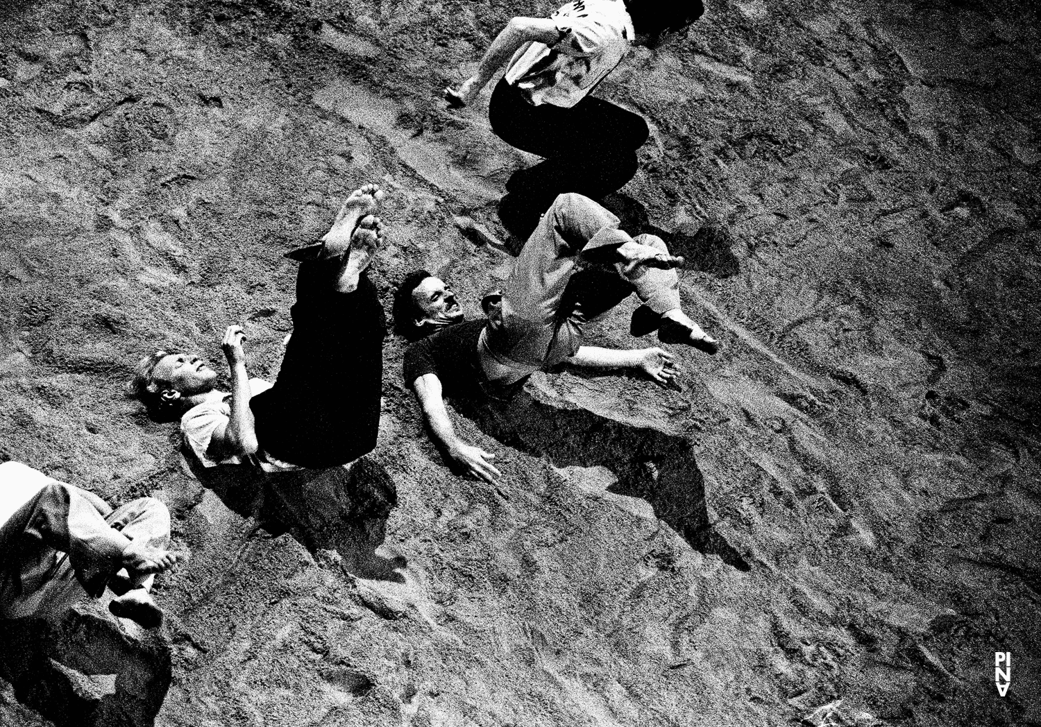 Andrey Berezin, Bernd Uwe Marszan and Jean Laurent Sasportes in “Das Stück mit dem Schiff (The Piece with the Ship)” by Pina Bausch