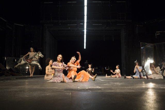 « Les Sept Péchés capitaux » de Pina Bausch avec Tanztheater Wuppertal à l'Opernhaus Wuppertal (Allemagne), 20 janvier 2018