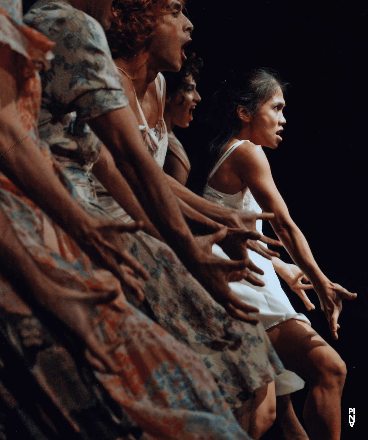 Eddie Martinez, Ditta Miranda Jasjfi and Aleš Čuček in “The Seven Deadly Sins” by Pina Bausch