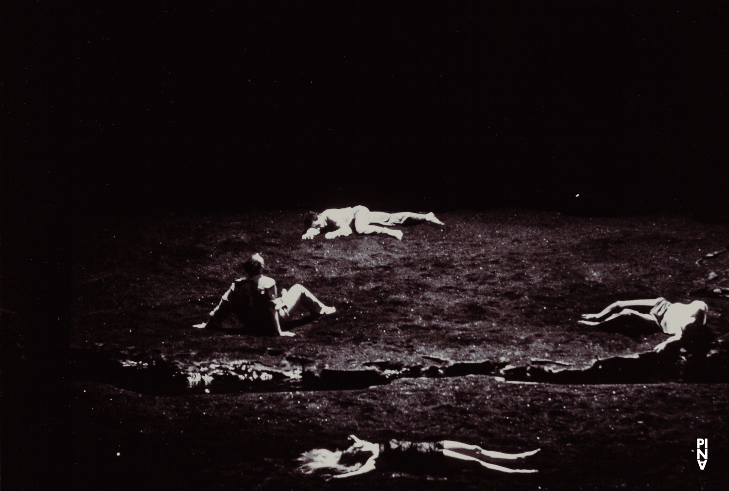 Barbara Kaufmann, Dominique Mercy and Bernd Uwe Marszan in “Ein Trauerspiel” by Pina Bausch at Schauspielhaus Wuppertal, season 1993/94