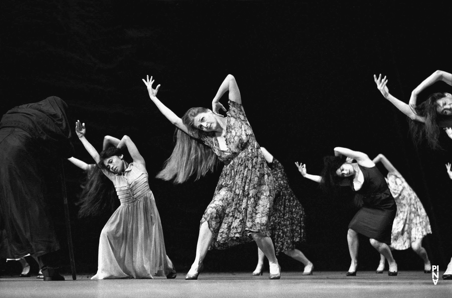 Barbara Kaufmann, Ditta Miranda Jasjfi and Aida Vainieri in “Viktor” by Pina Bausch with Tanztheater Wuppertal at Théâtre du Châtelet Paris (France), June 26, 2001