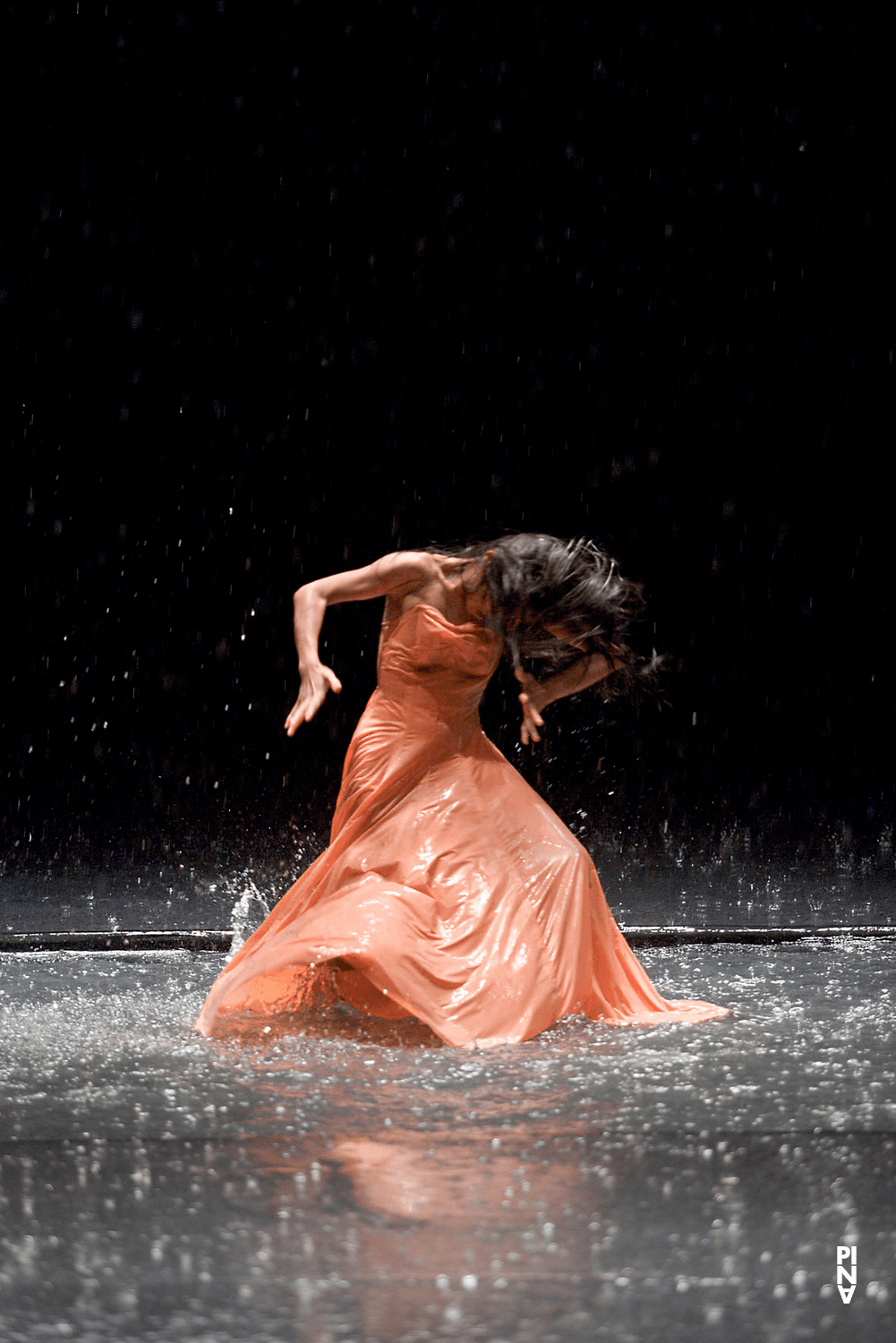 Ditta Miranda Jasjfi in “Vollmond (Full Moon)” by Pina Bausch with Tanztheater Wuppertal at Théâtre de la Ville Paris (France), June 15, 2007