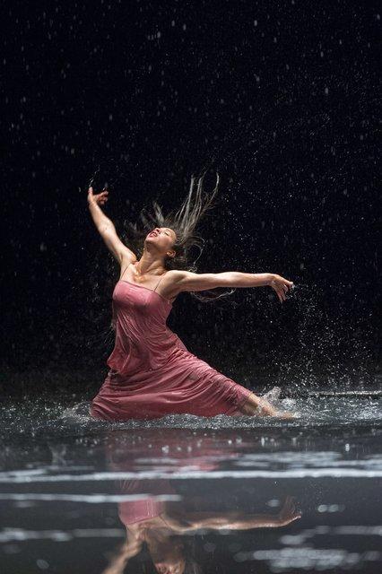 Silvia Farias Heredia dans « Vollmond (Pleine lune) » de Pina Bausch avec Tanztheater Wuppertal à l'Opernhaus Wuppertal (Allemagne), 12 juin 2015