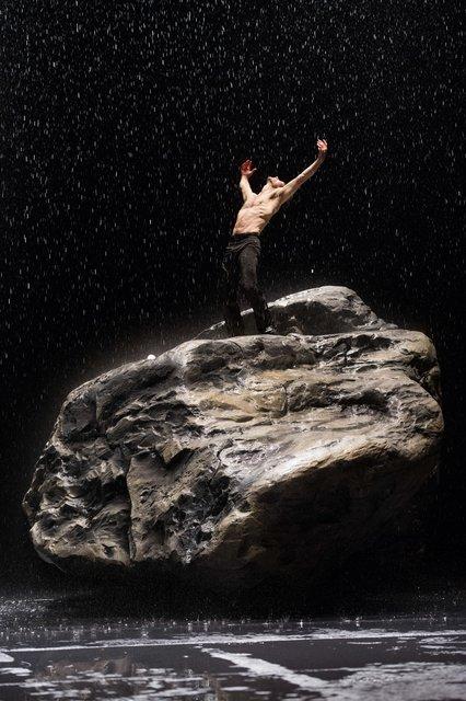 Rainer Behr in “Vollmond (Full Moon)” by Pina Bausch with Tanztheater Wuppertal at Opernhaus Wuppertal (Germany), June 12, 2015