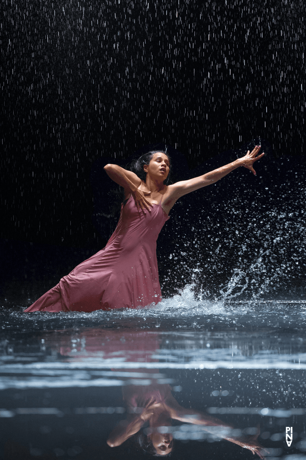 Silvia Farias Heredia in “Vollmond (Full Moon)” by Pina Bausch with Tanztheater Wuppertal at Opernhaus Wuppertal (Germany), June 12, 2015