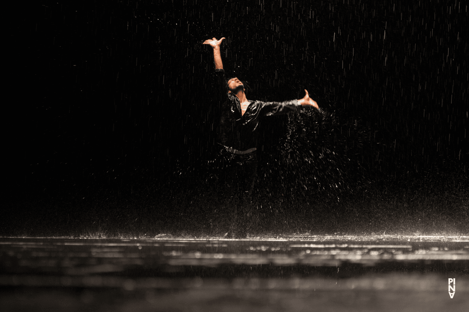 Damiano Ottavio Bigi in “Vollmond (Full Moon)” by Pina Bausch with Tanztheater Wuppertal at Opernhaus Wuppertal (Germany), June 12, 2015