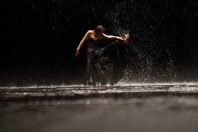 Julie Anne Stanzak in “Vollmond (Full Moon)” by Pina Bausch with Tanztheater Wuppertal at Opernhaus Wuppertal (Germany), June 12, 2015