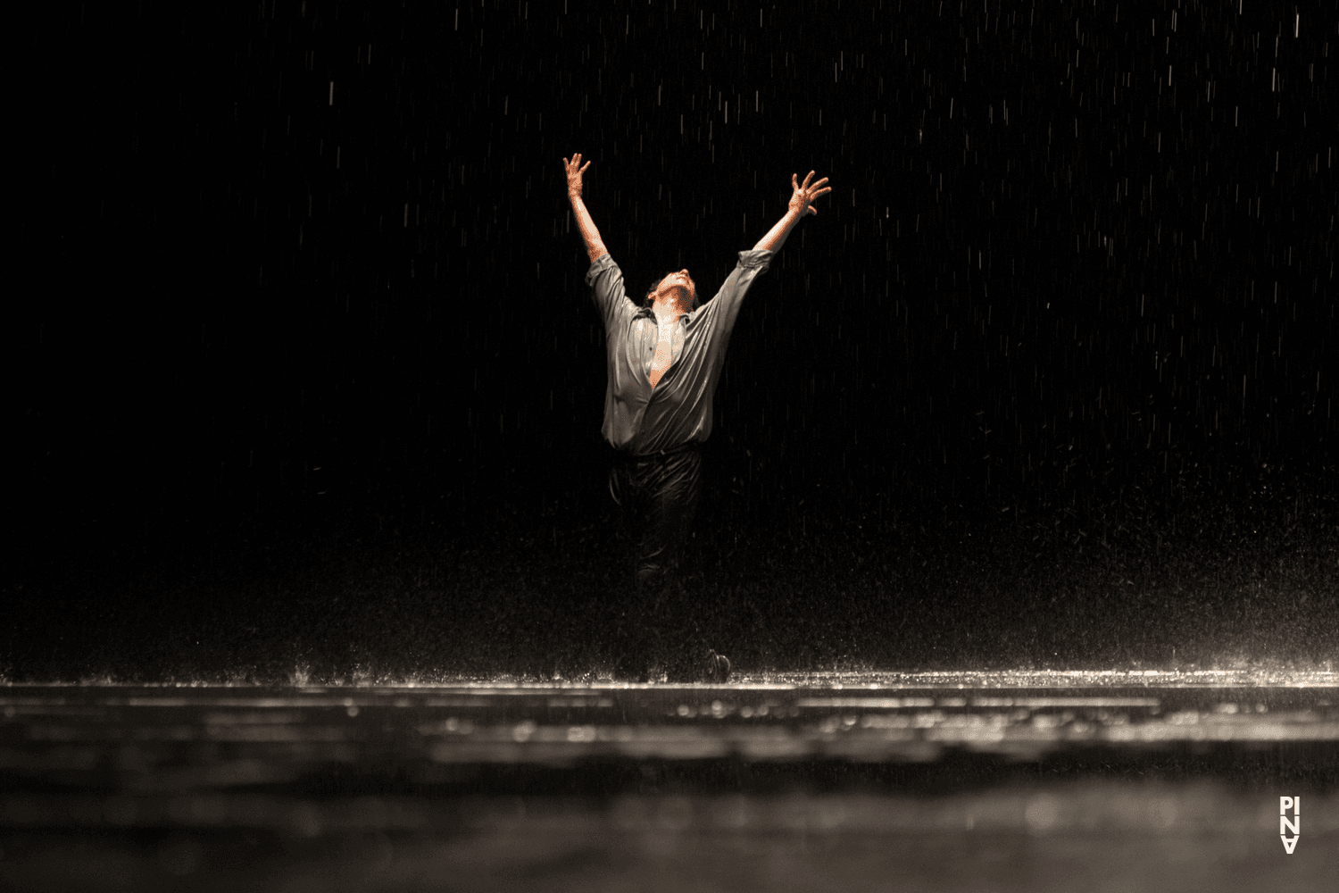 Fernando Suels Mendoza in “Vollmond (Full Moon)” by Pina Bausch with Tanztheater Wuppertal at Opernhaus Wuppertal (Germany), June 12, 2015