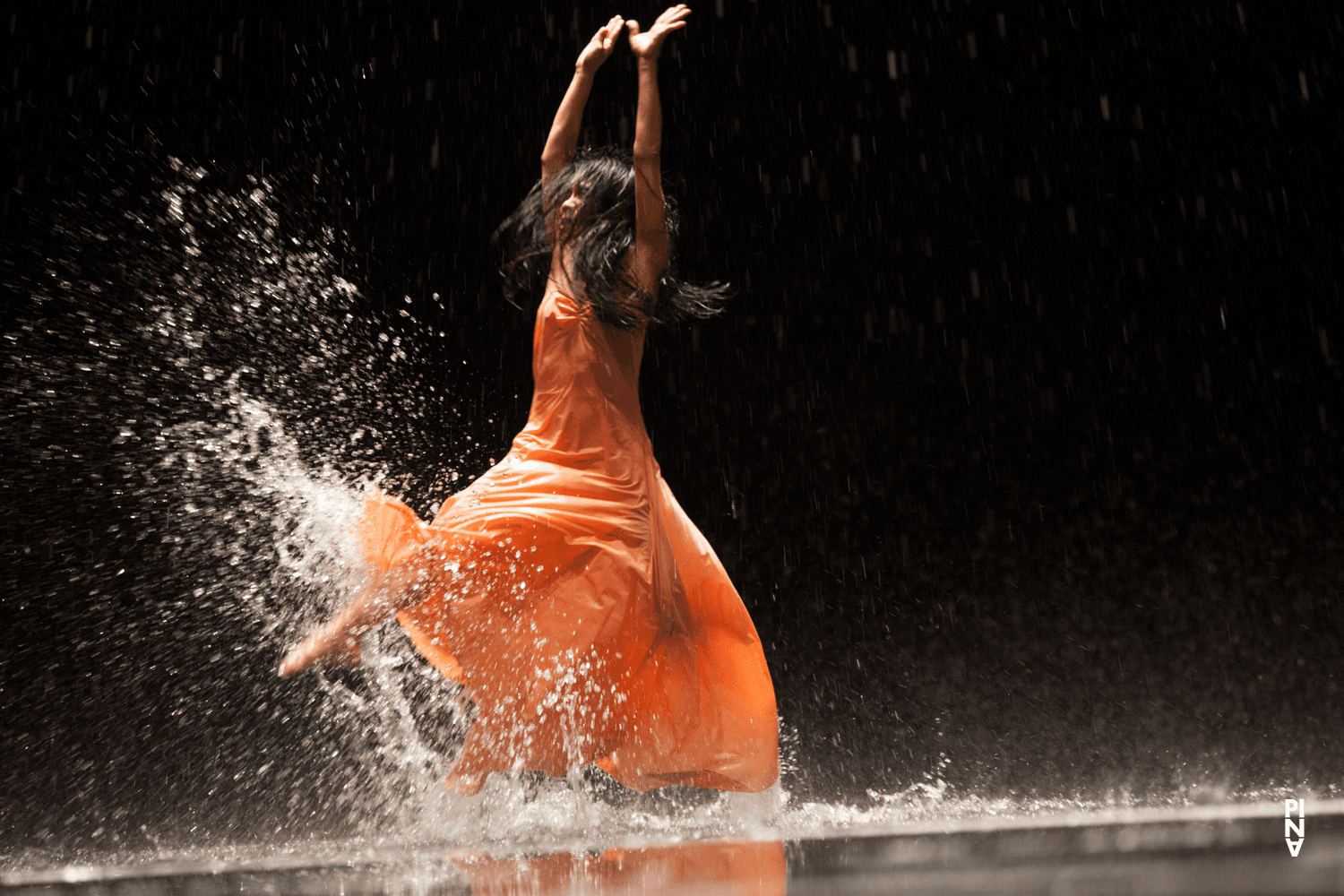 Ditta Miranda Jasjfi in “Vollmond (Full Moon)” by Pina Bausch with Tanztheater Wuppertal at Opernhaus Wuppertal (Germany), June 12, 2015