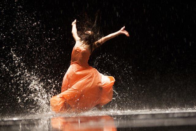 “Vollmond (Full Moon)” by Pina Bausch with Tanztheater Wuppertal at Opernhaus Wuppertal (Germany), June 12, 2015