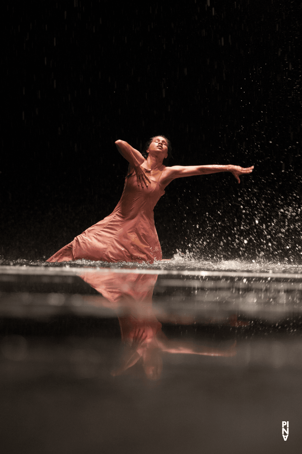 Silvia Farias Heredia in “Vollmond (Full Moon)” by Pina Bausch with Tanztheater Wuppertal at Opernhaus Wuppertal (Germany), June 12, 2015