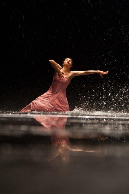 Silvia Farias Heredia in “Vollmond (Full Moon)” by Pina Bausch with Tanztheater Wuppertal at Opernhaus Wuppertal (Germany), June 12, 2015