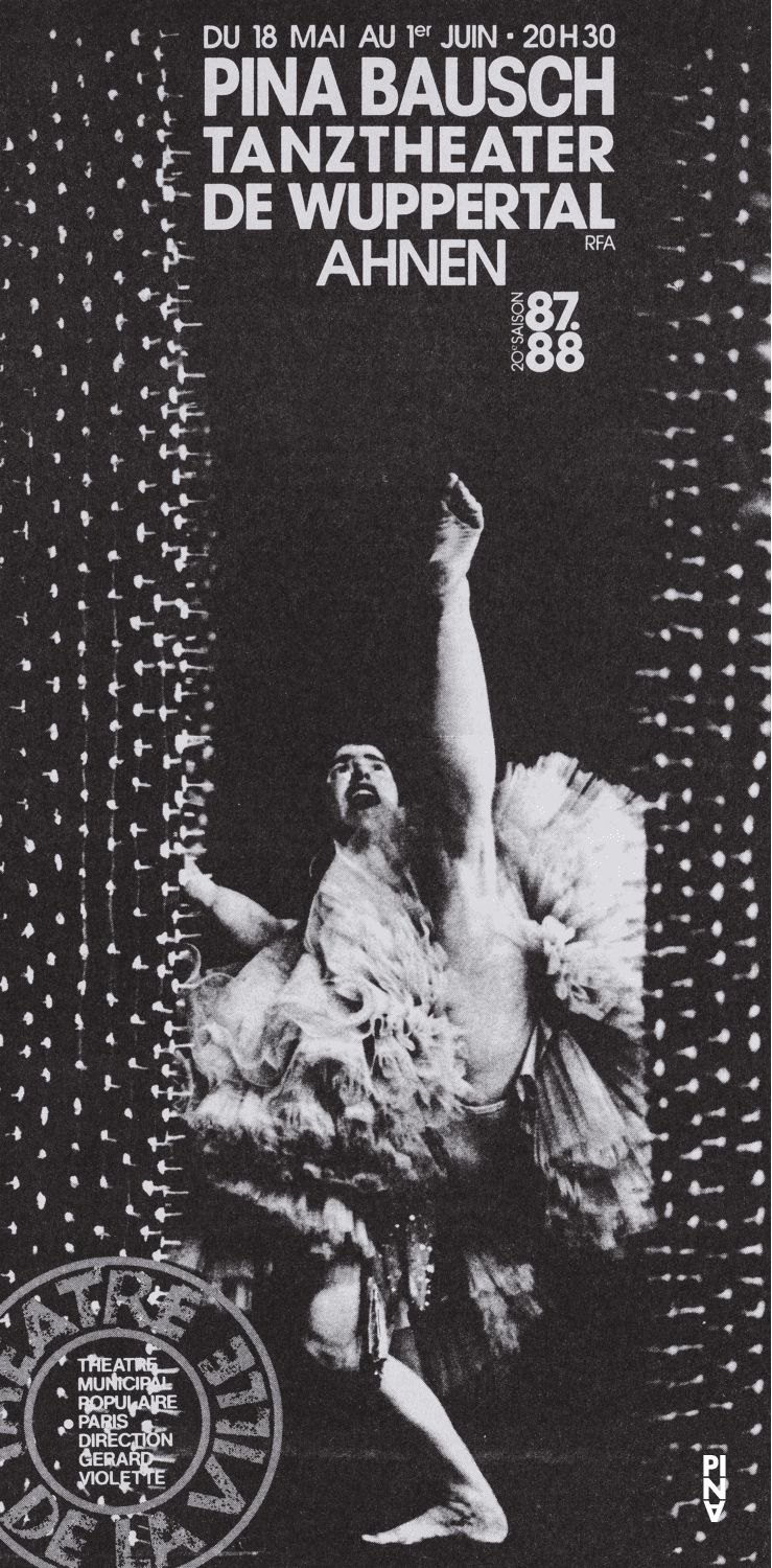 Programmheft zu „Ahnen“ von Pina Bausch mit Tanztheater Wuppertal in Paris, 18.05.1988–01.06.1988