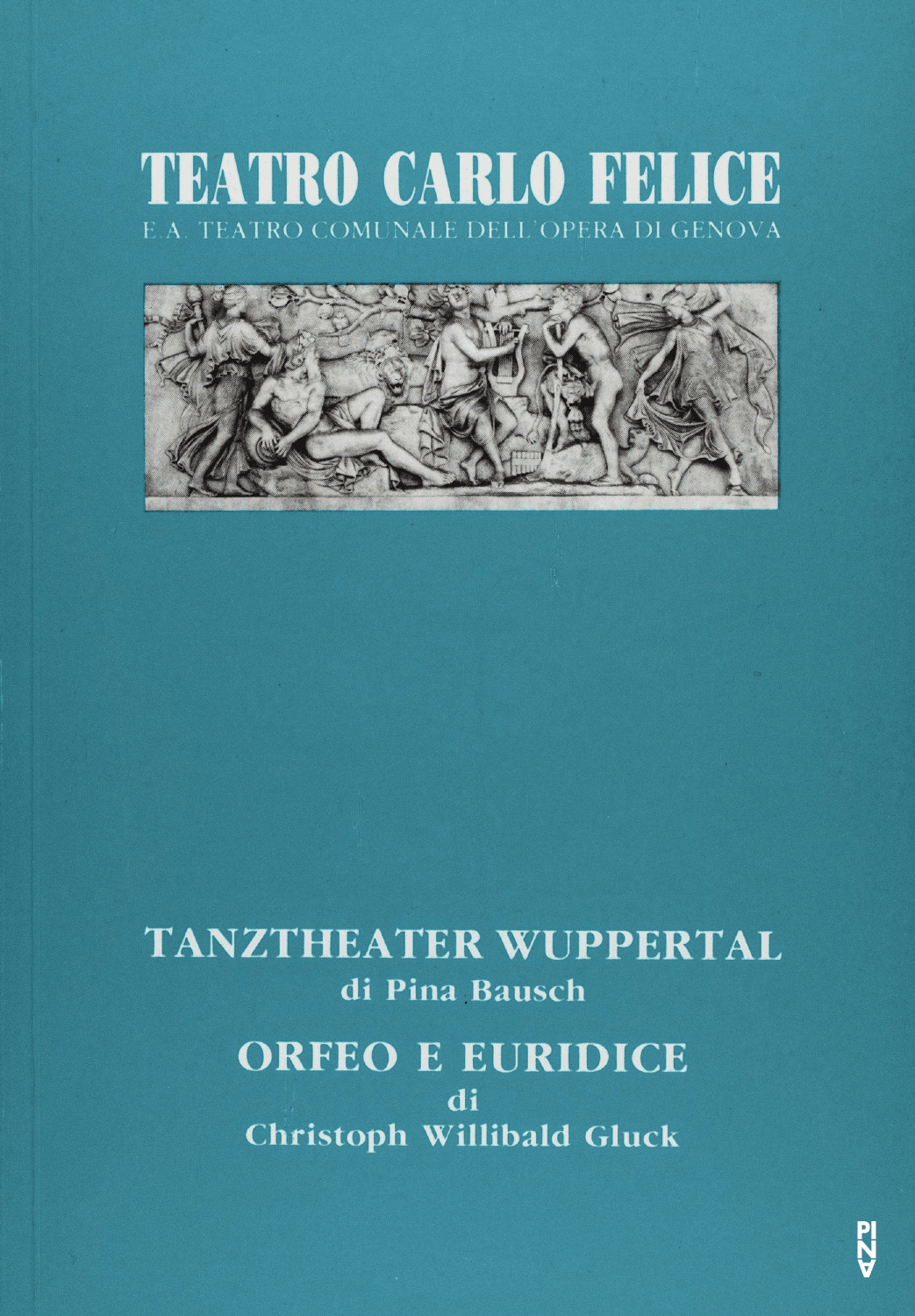 Programme pour « Orpheus und Eurydike » de Pina Bausch avec Tanztheater Wuppertal à Gênes, 7 juil. 1994 – 10 juil. 1994