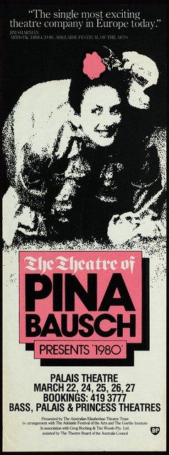 Affiche de « 1980 – Une pièce de Pina Bausch » de Pina Bausch à Melbourne, 22 mars 1982 – 27 mars 1982