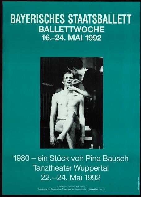 Plakat zu „1980 – Ein Stück von Pina Bausch“ von Pina Bausch in München, 22.05.1992–24.05.1992