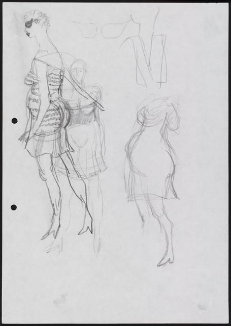 costume drawing by Rolf Borzik