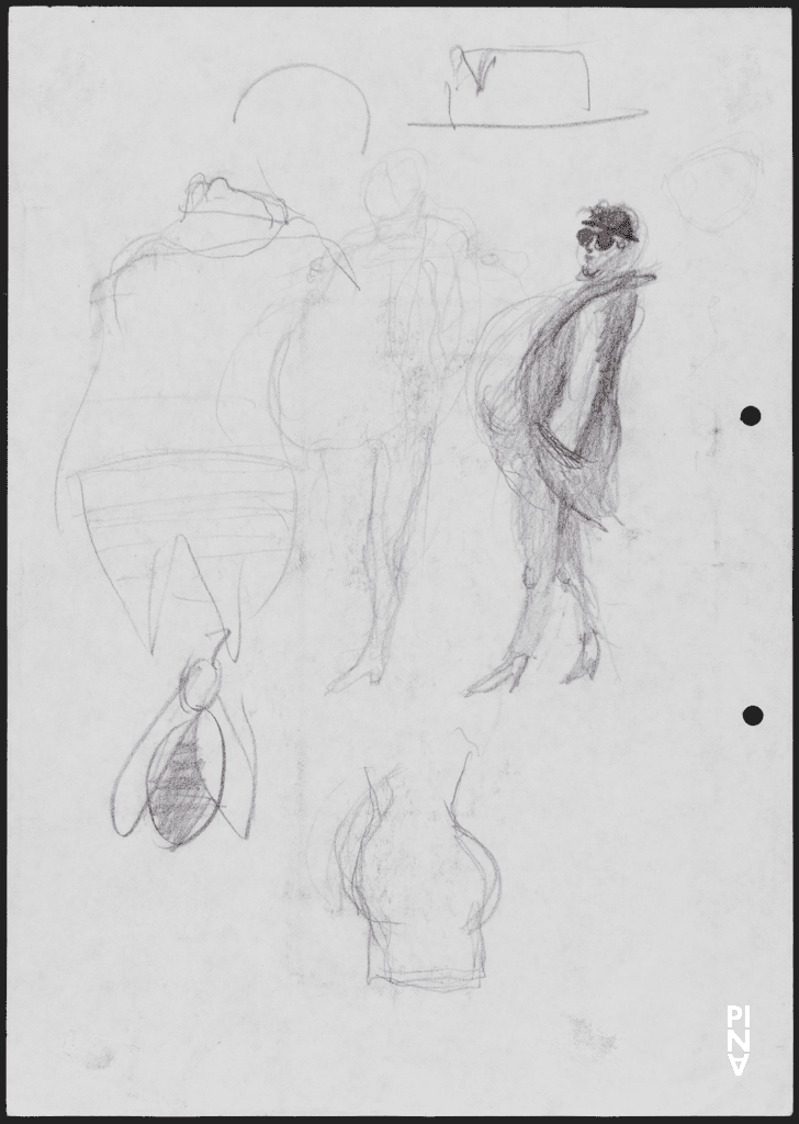 costume sketch by Rolf Borzik