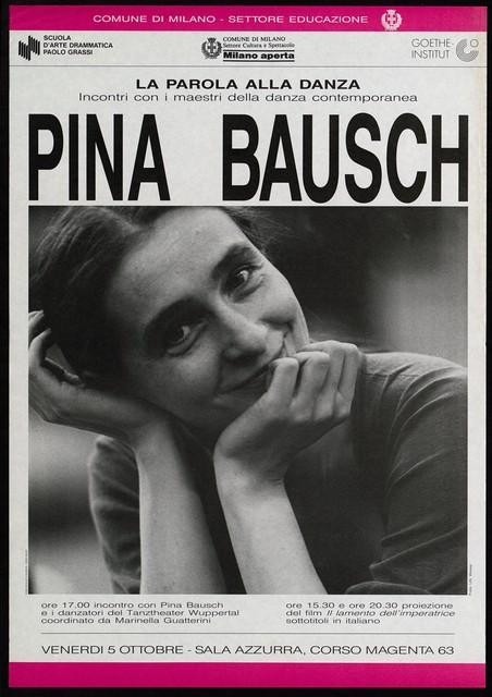 Plakat zu „Palermo Palermo“ von Pina Bausch in Mailand, 5. Oktober 1990