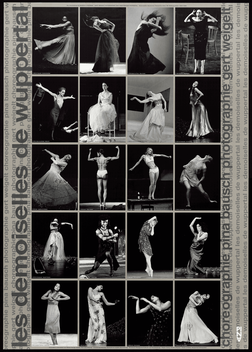 Poster for the photography exhibition “In Bausch & Bildern“, season 1997/98