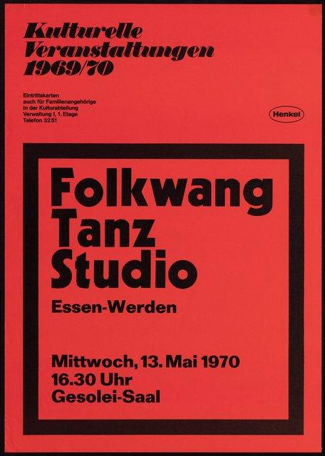 Affiche (à Essen), 13 mai 1970