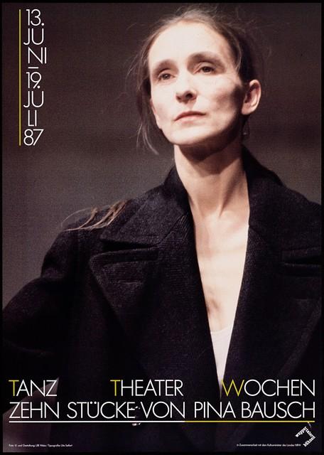 Affiche de « Tanztheater Wochen – Zehn Stücke von Pina Bausch », 13.06.1987–19.07.1987