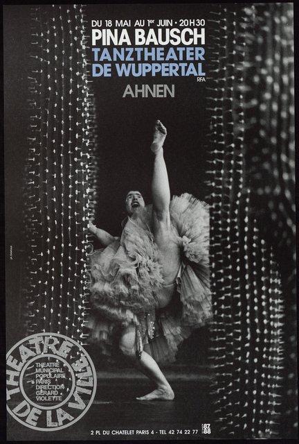Plakat zu „Ahnen“ von Pina Bausch in Paris, 18.05.1988–01.06.1988