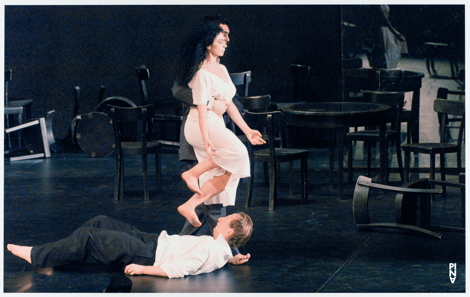 Dominique Mercy, Fabien Prioville and Aida Vainieri in “Café Müller” by Pina Bausch
